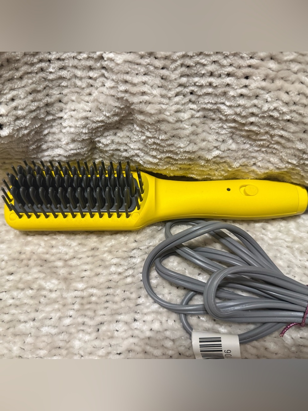 Drybar Yellow Heated Straightening Brush with Gray Cord